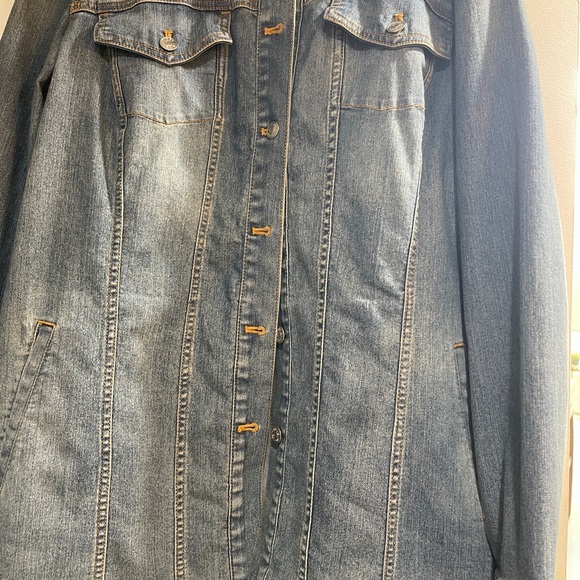Chico’s Tunic Length Denim Jacket - Size 16/18XL - Picture 3 of 6